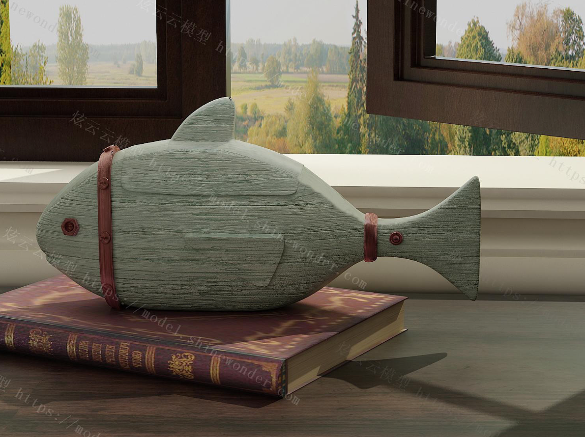 地球仪摆件小鱼装饰摆件北欧小鹿摆件室内小盆栽摆件