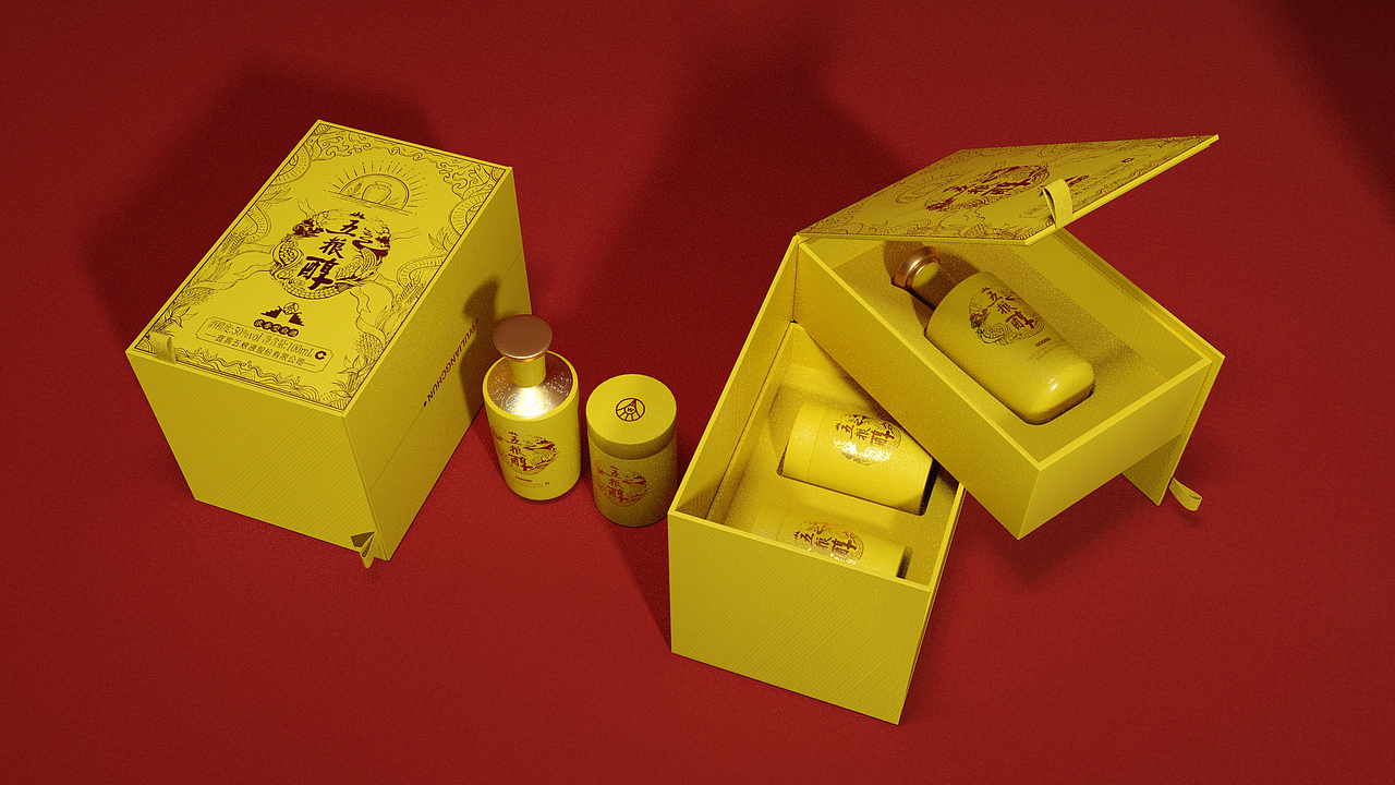 五粮醇酒茶礼盒设计（图ZMjE1NTA2MzQw） - 包装 - 站酷设计师有微设计原创素材 - 站酷ZCOOL