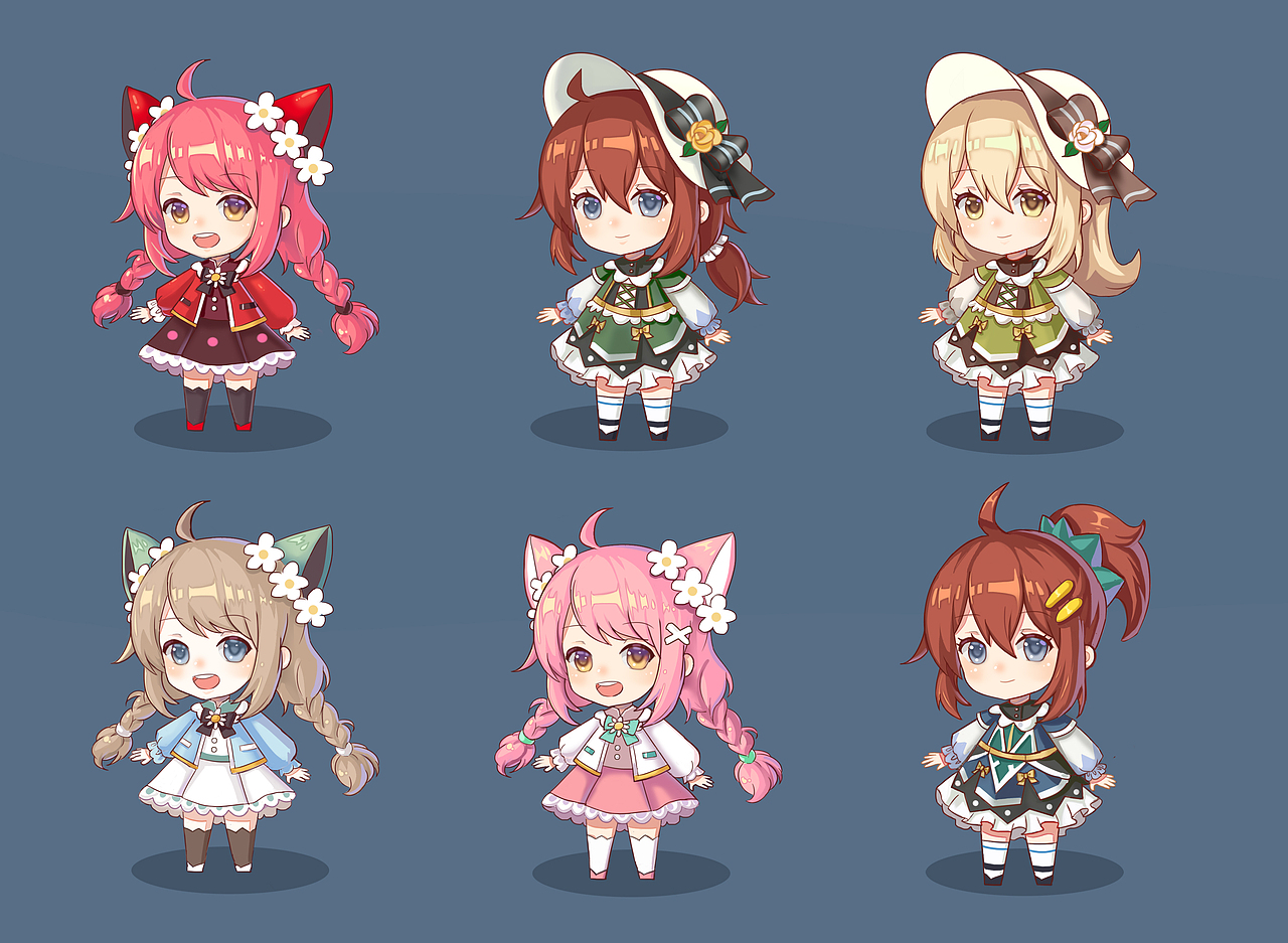 二次元原創(chuàng)q版女性角色 畫師 柴可羅（圖ZMjcxNjUwMDgw） - 游戲原畫 - 站酷設(shè)計(jì)師柴可羅原創(chuàng)素材 - 站酷ZCOOL