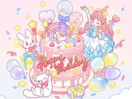 换装游戏「装扮少女」人物&场景素材设计