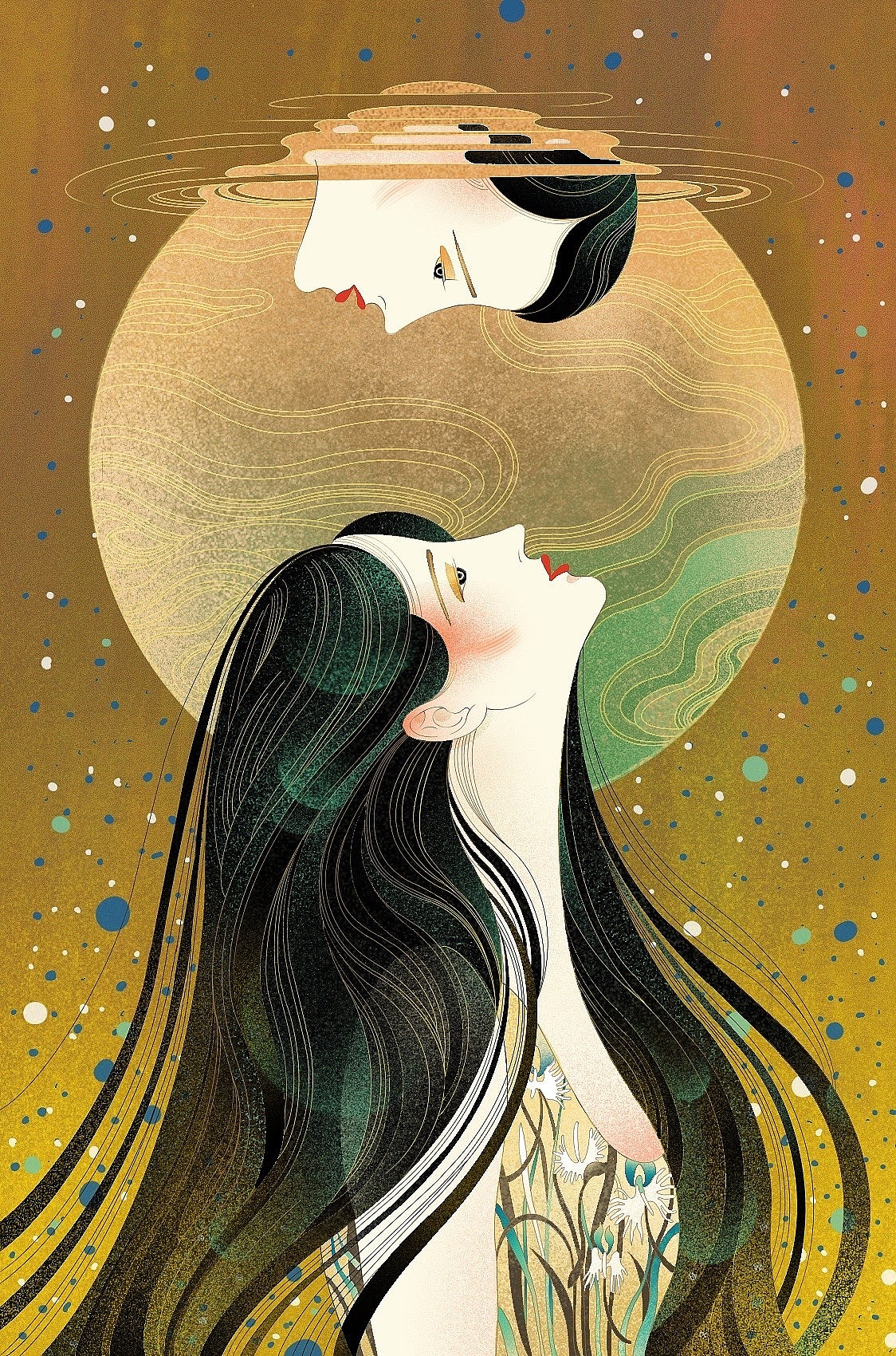 临摹 倪传婧的画 内服线稿