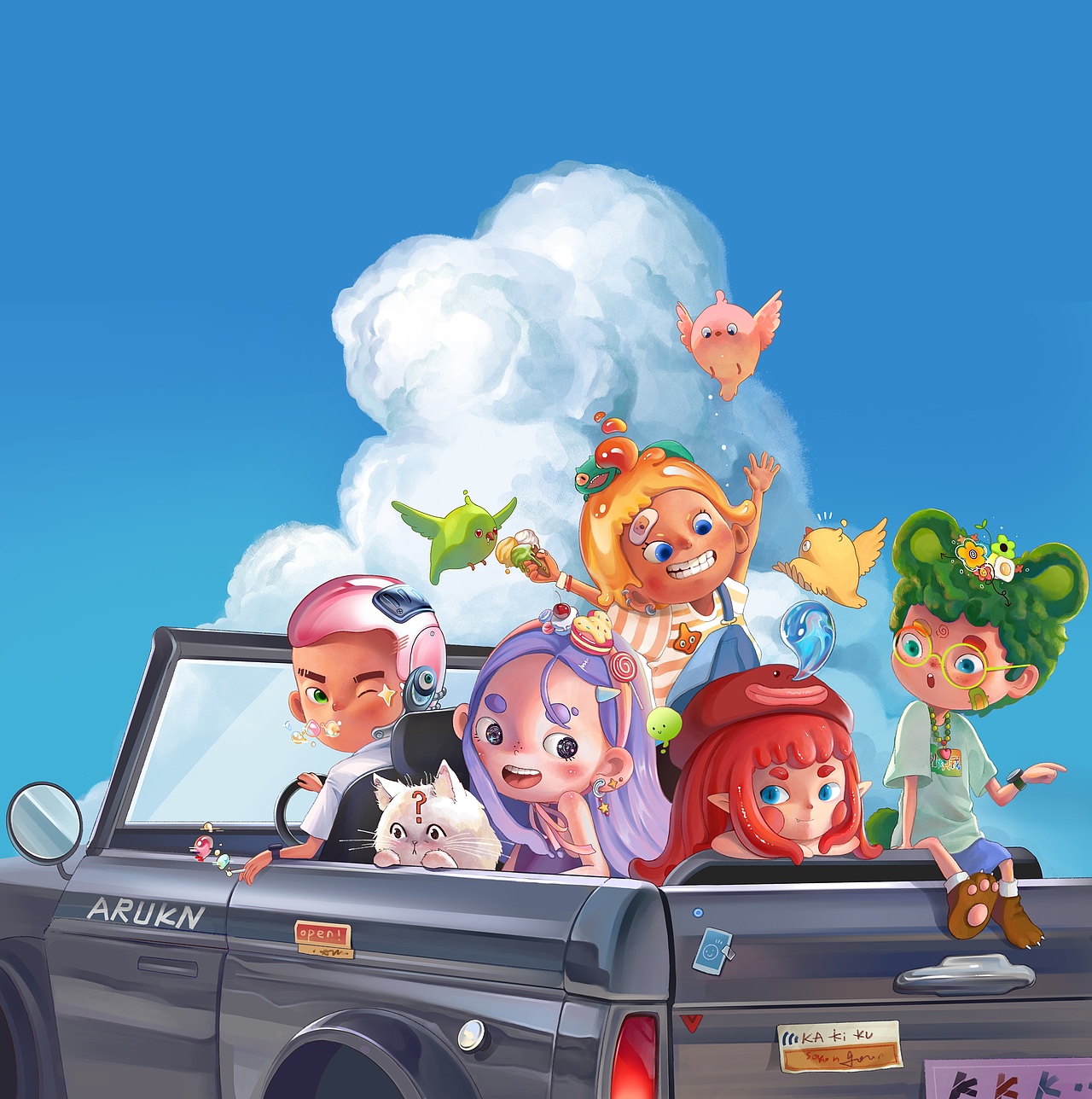 夏天，去海边吧（图ZMzEzMDgxNjI4） - 概念设定 - 站酷设计师arukn原创素材 - 站酷ZCOOL