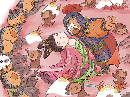 火烧赤壁|插画|绘本|花花沐鱼_原创作品-站酷zcool