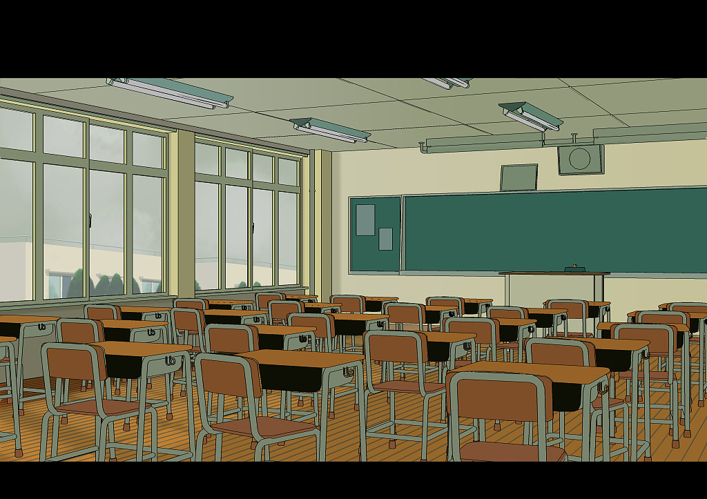 《再见,我的中学时代》镜头1半成品 - 背景摇镜