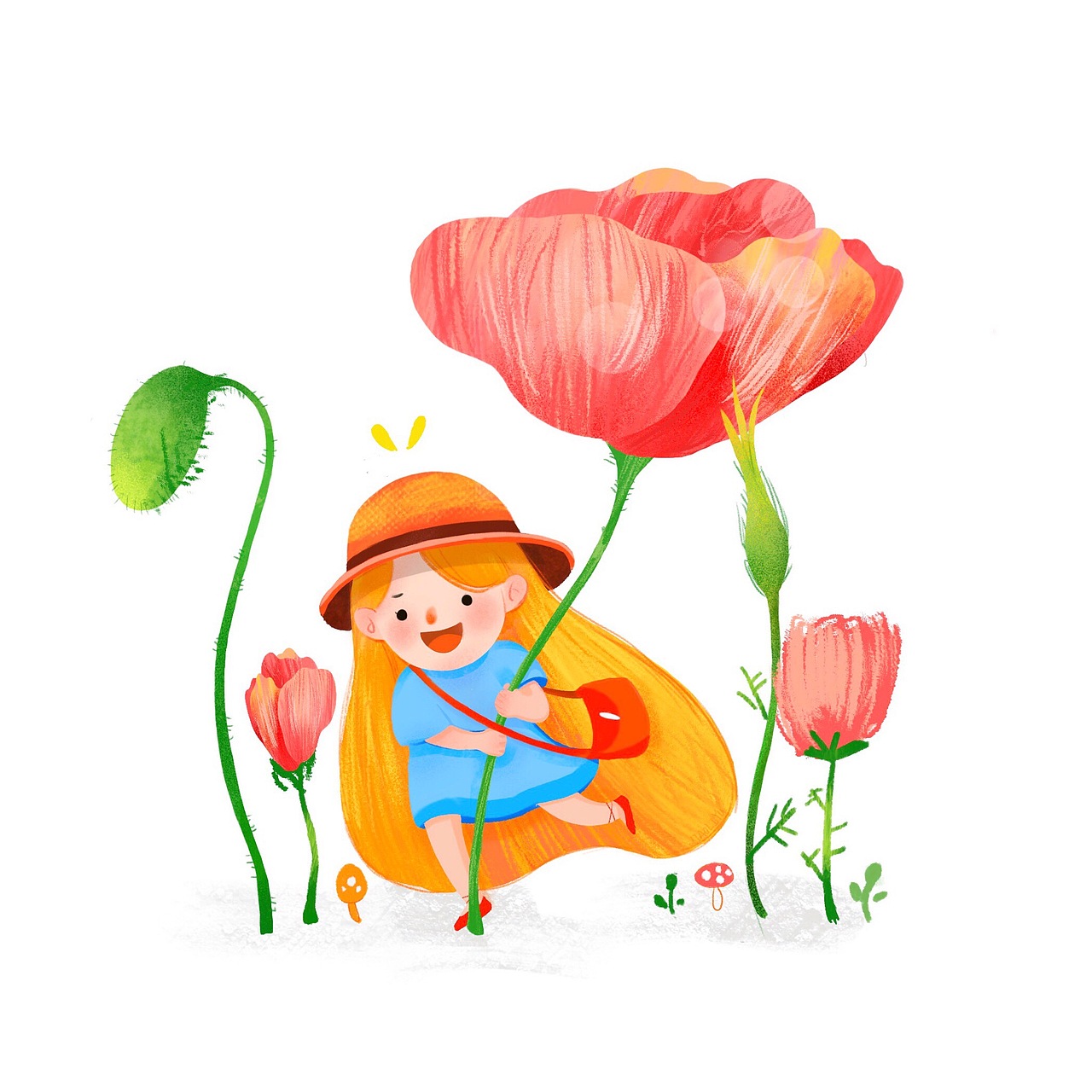 春天与植物|插画|儿童插画|小栗屿_原创作品-站酷zcool