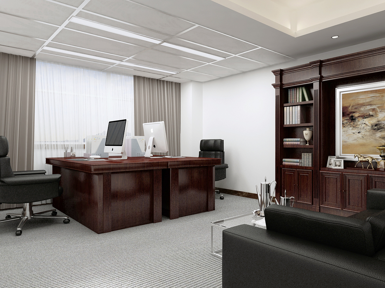 办公室+会议室（图ZNDY0NzI4NDg=） - 家装设计 - 站酷设计师潘佳0603原创素材 - 站酷ZCOOL
