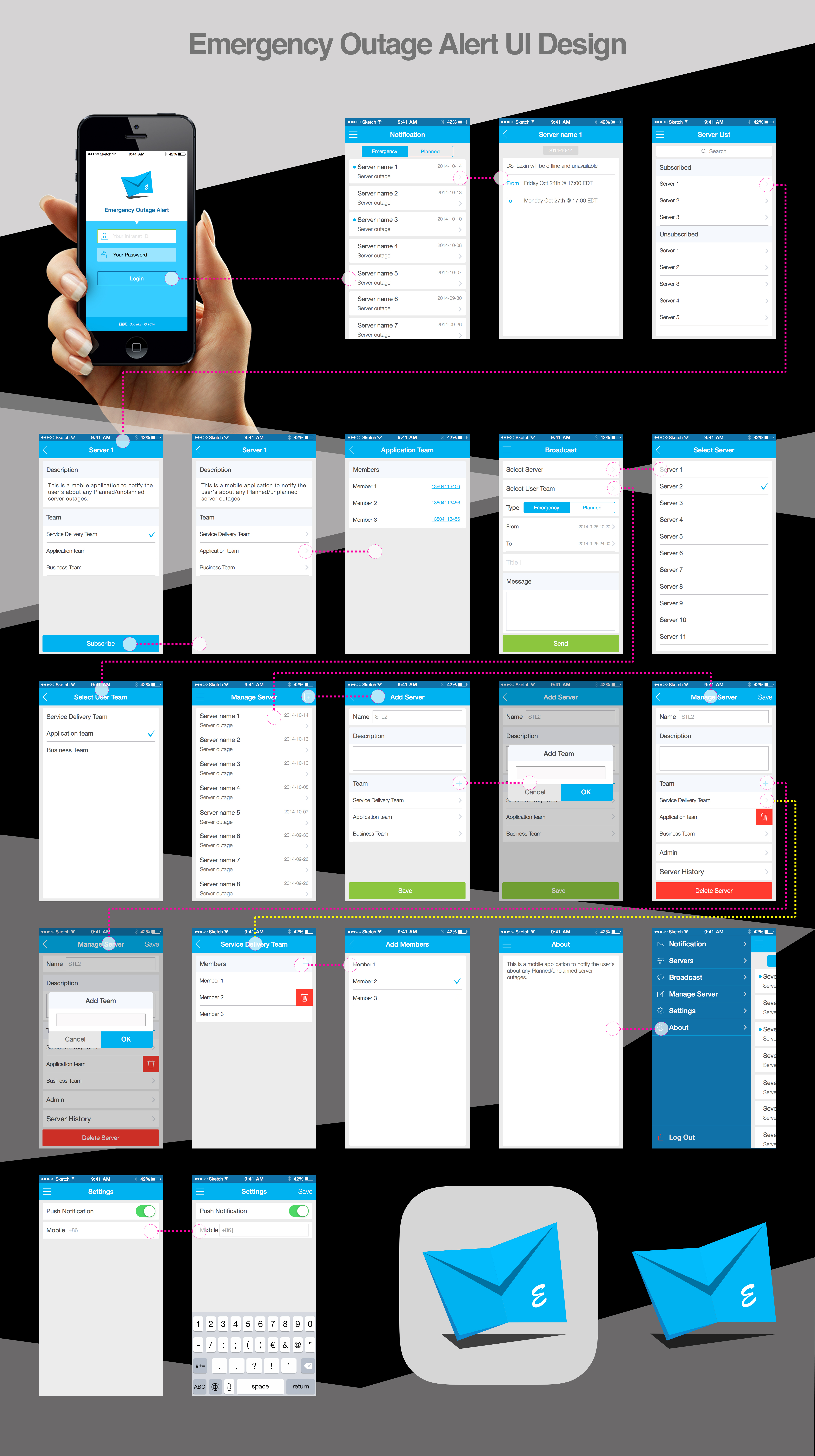 Emergency Outage Alert UI Design_raindrop1984-站酷ZCOOL