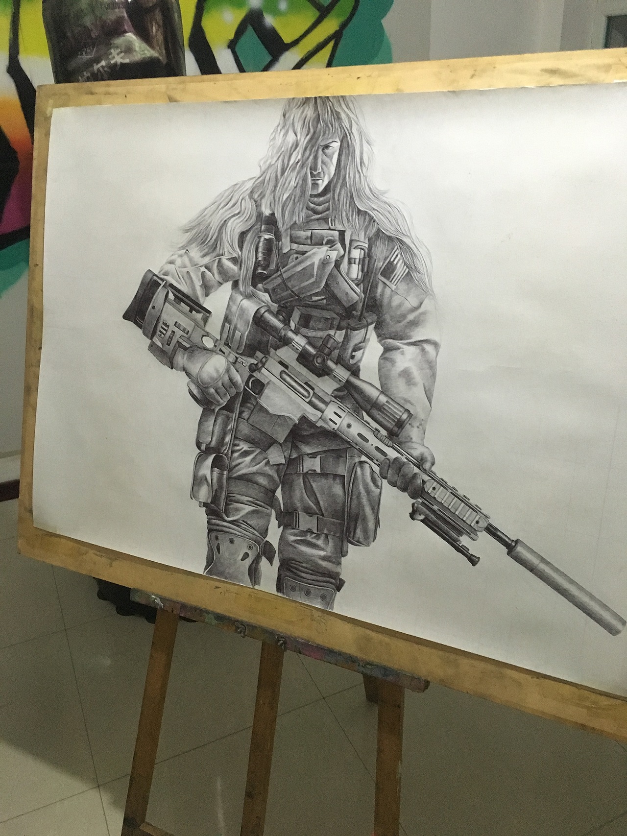 狙击手|纯艺术|绘画|0甲乙木0_原创作品-站酷zcool