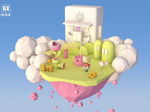 C4D马里奥lowpoly