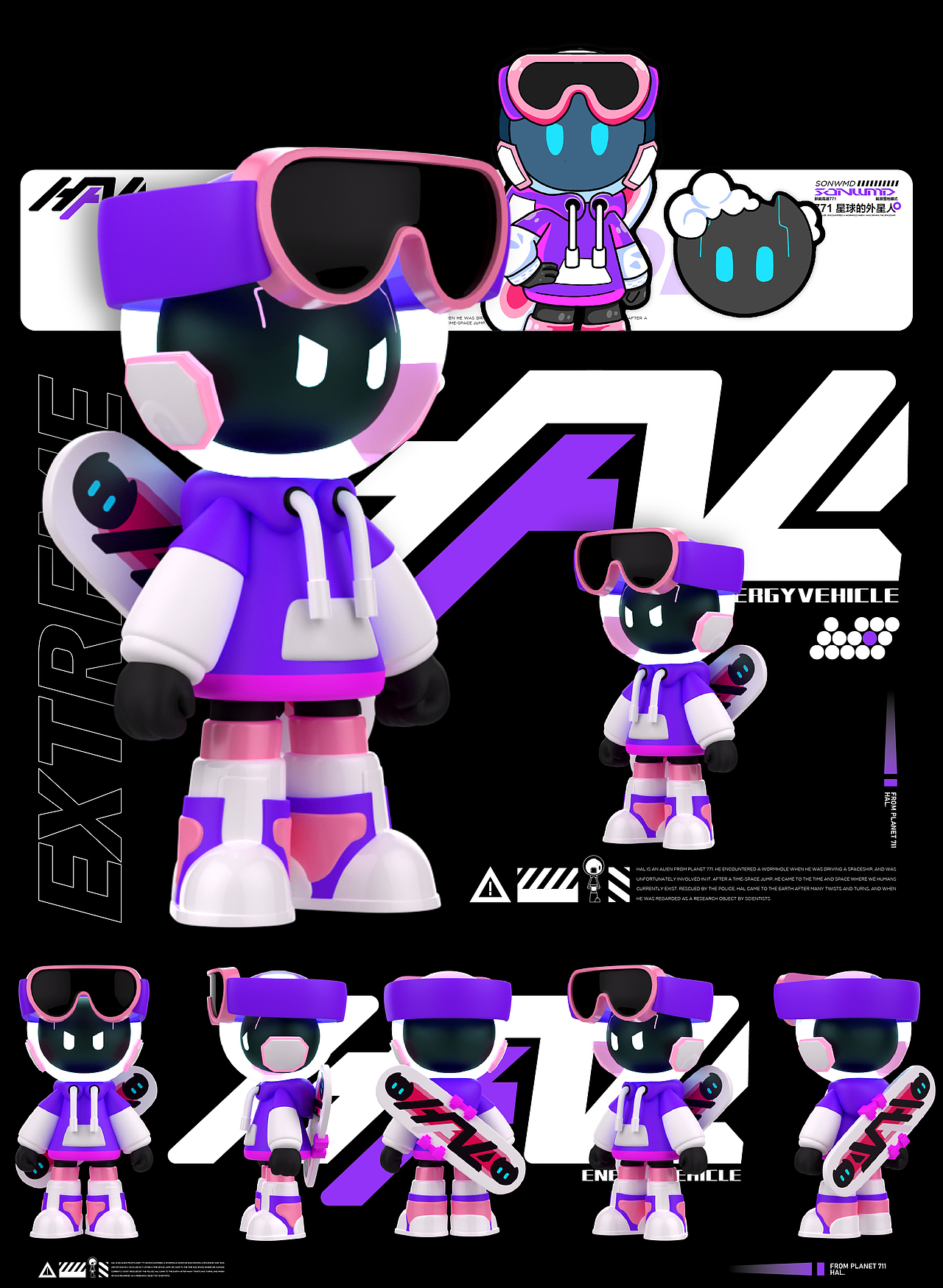 新能源汽车IP全案-来自711星球的哈尔HAL（可授权）