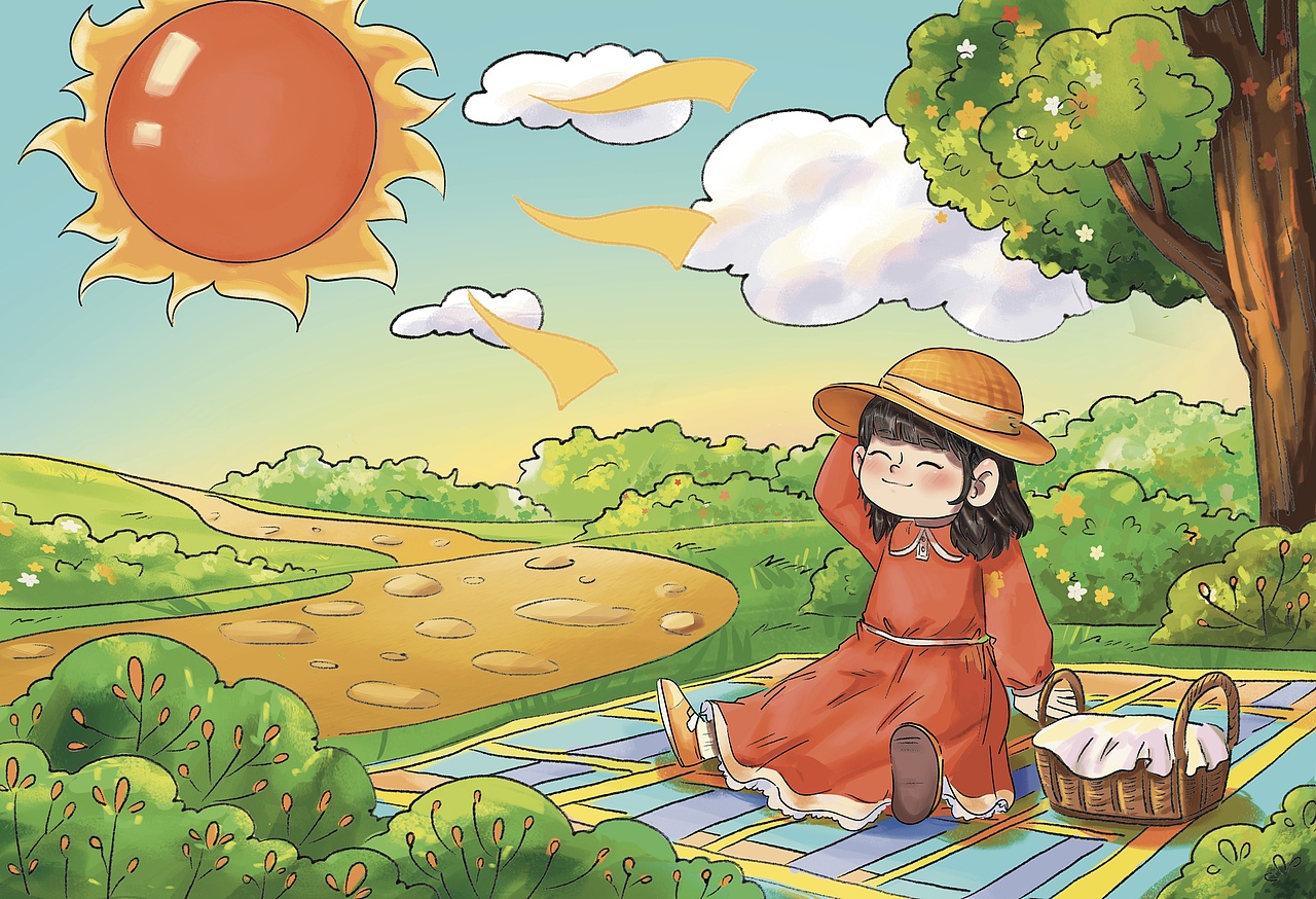 儿童教育插画绘本《谢谢你太阳》（图ZMzU0ODMwOTY4） - 儿童插画 - 站酷设计师日记放假以后原创素材 - 站酷ZCOOL
