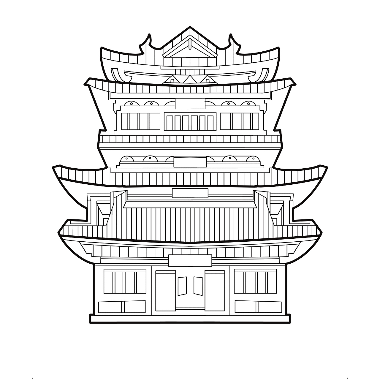 中国建筑线稿集合