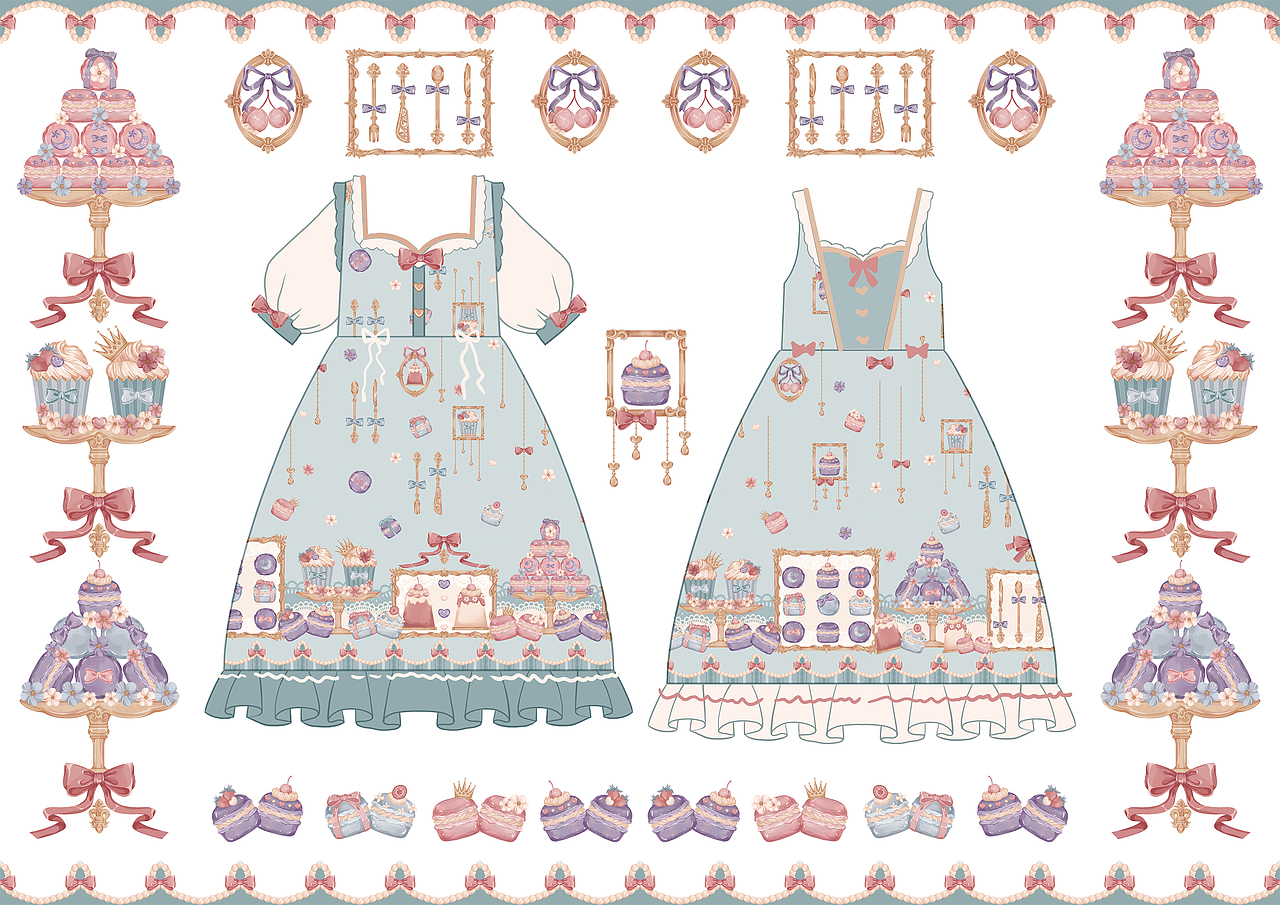 lolita-未约甜甜马卡龙（图ZMTM2OTI1MjI0） - 其他服装 - 站酷设计师是啾啾讷原创素材 - 站酷ZCOOL