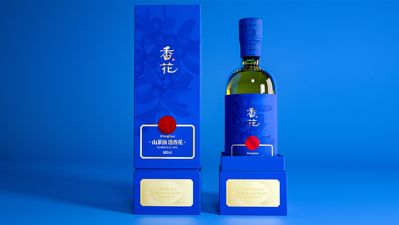 香花山茶油品牌包装设计