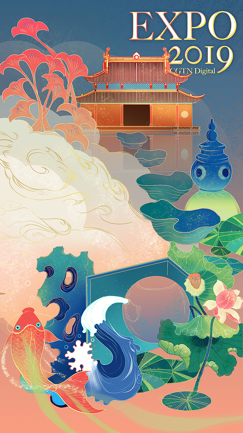 江苏作为园林文化重镇,在建园布景方面可谓是鬼斧神刀。推开古朴厚重的木门,江苏园“前园后院”的空间格局映入眼帘,前园建设了“亭、堂、榭、舫”等苏派园林标志性建筑,天地之间彰显古典苏韵;后院展示了苏绣、云锦等非物质文化遗产的传统工艺,方寸之中展示江苏厚重的文化底蕴。