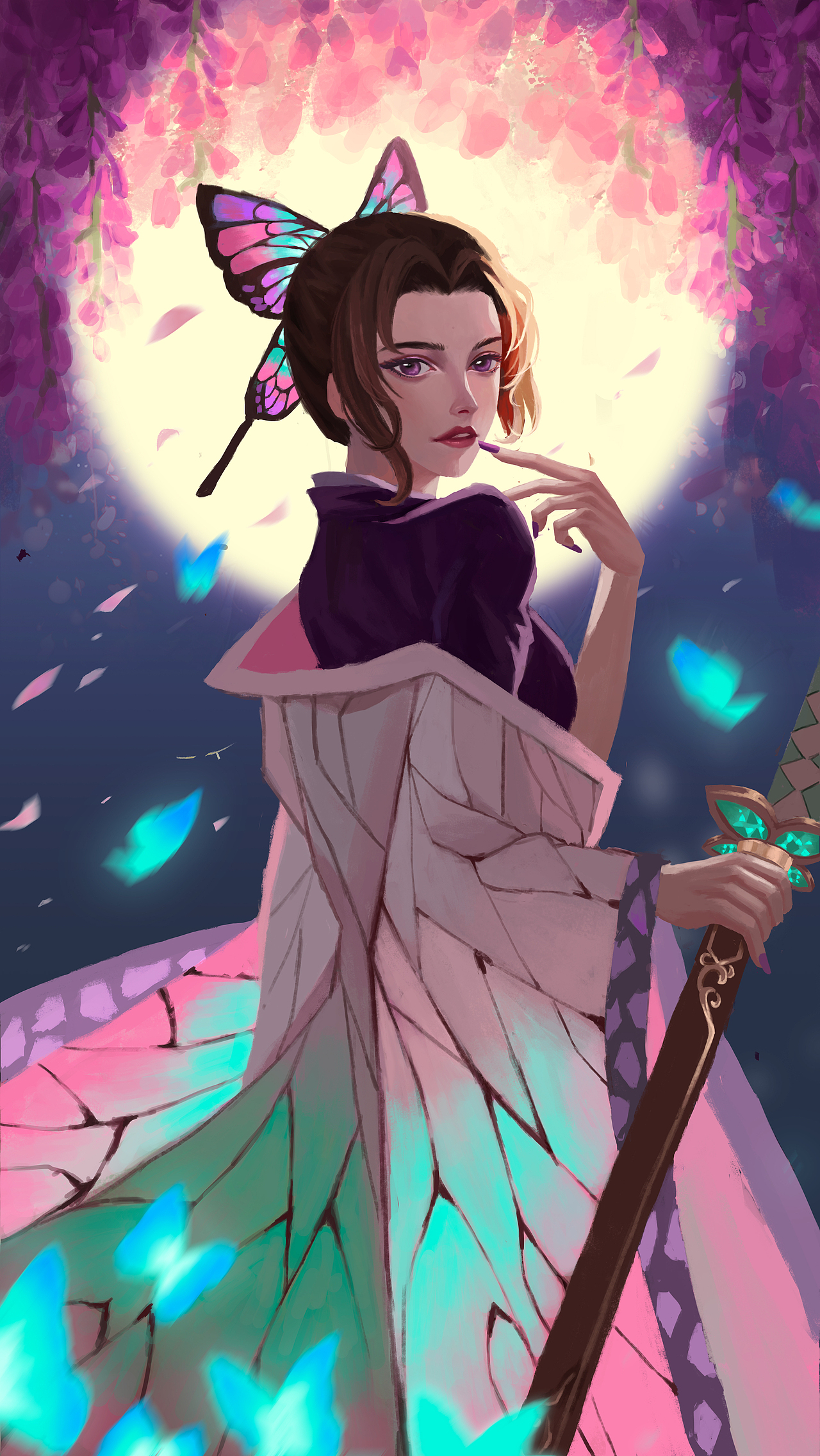 鬼灭蝴蝶忍（图ZMjE0NTcyODg4） - 创作习作 - 站酷设计师huahuahuacheng原创素材 - 站酷ZCOOL