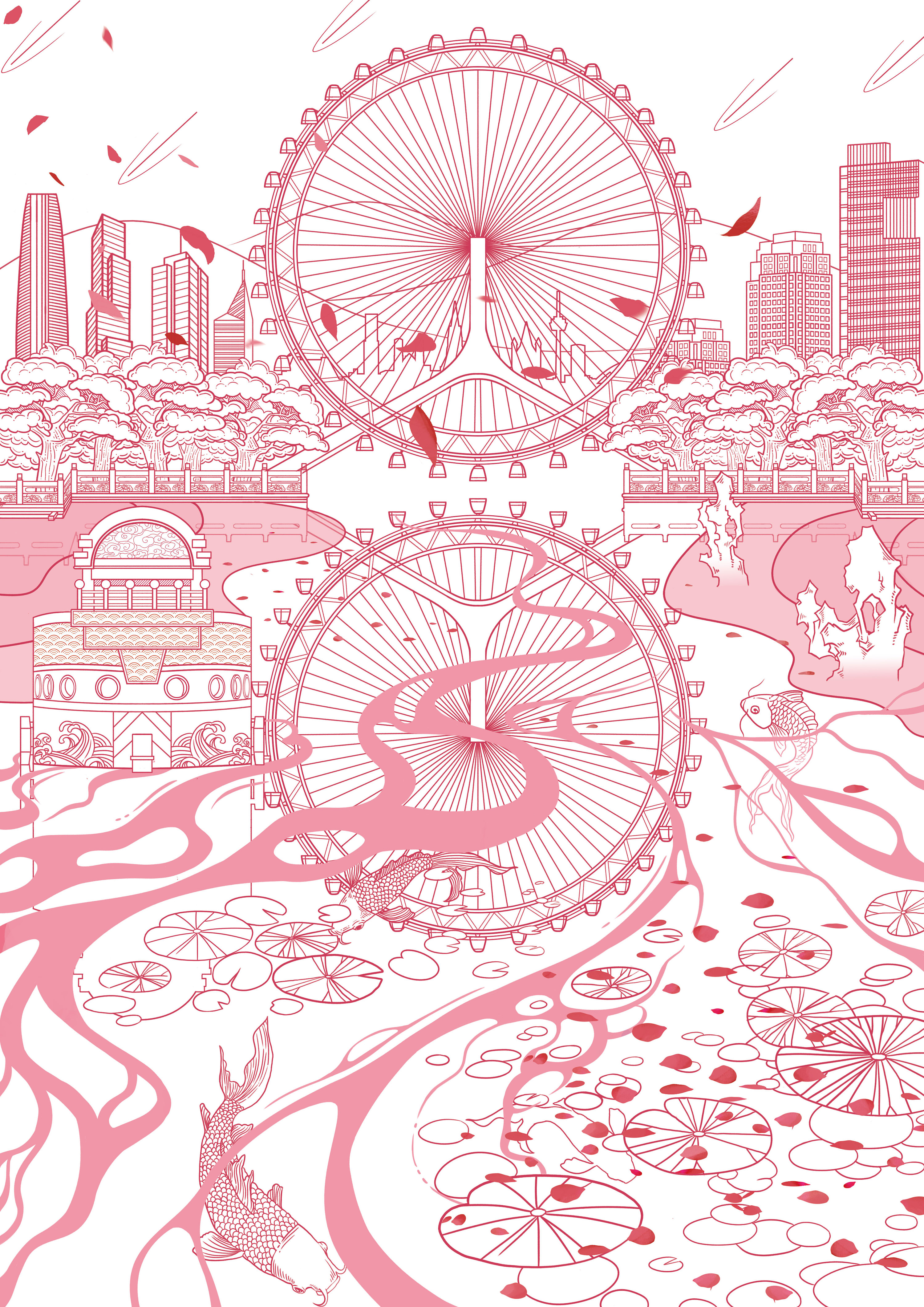 中国城市插画系列