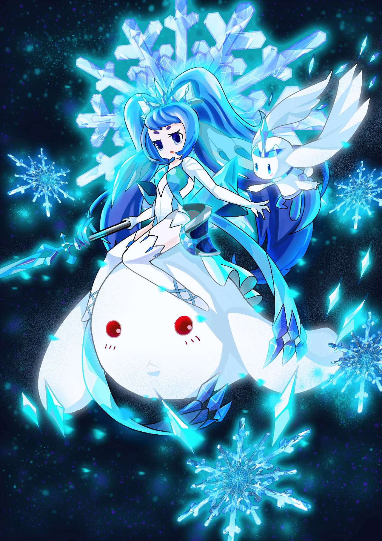 洛克王国魅影幽兰临摹