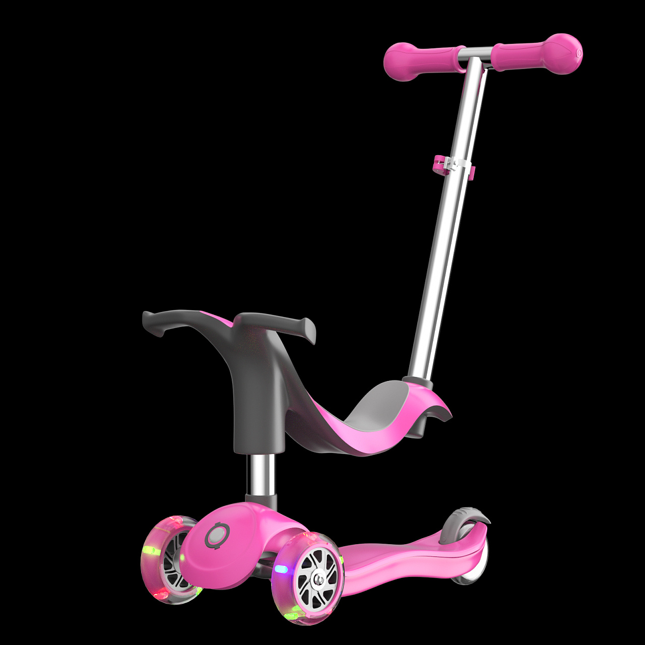 儿童滑板车3轮可坐摇摆车宝宝2-4岁滑滑车小孩三合一闪光轮扭扭车-阿里巴巴