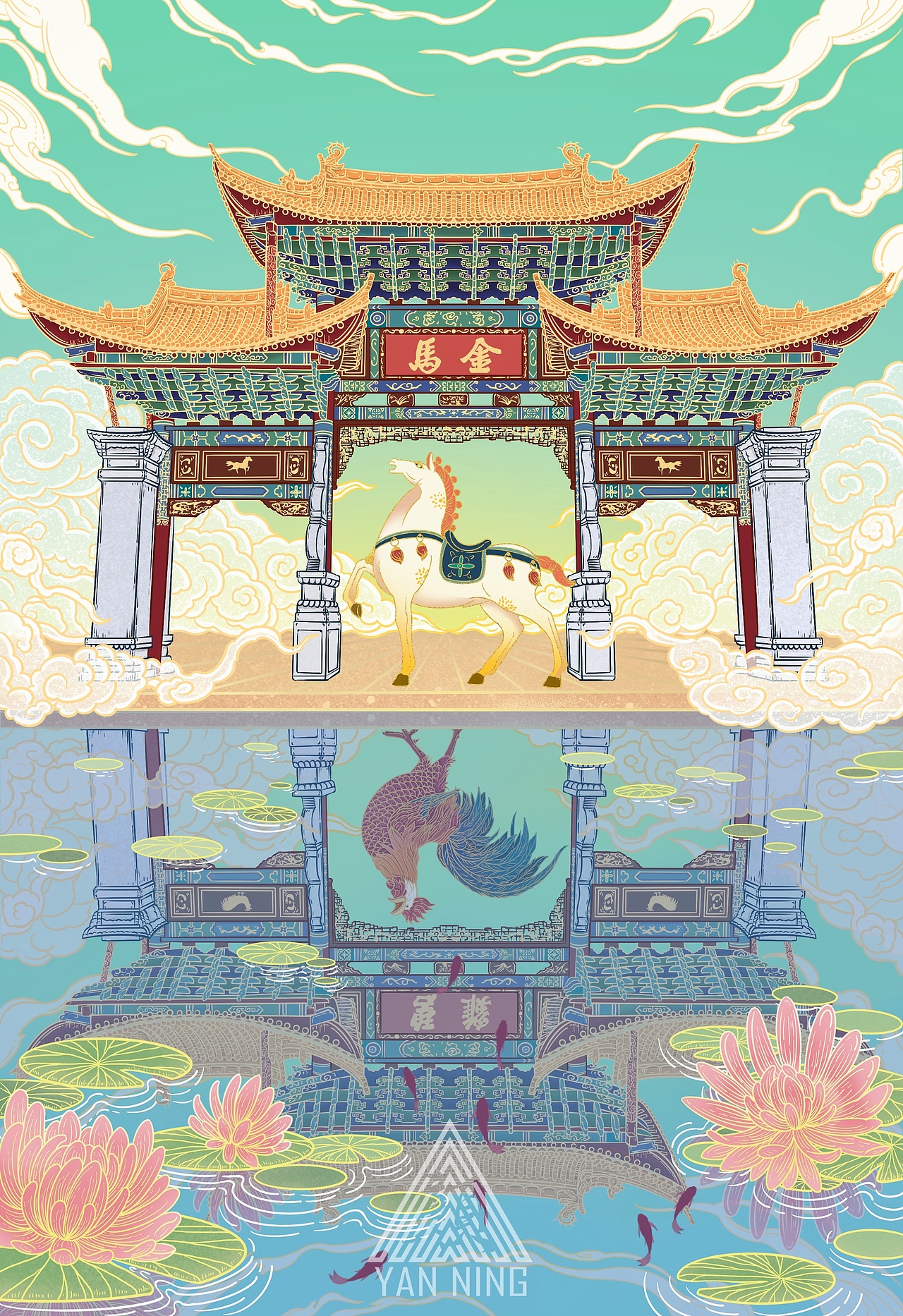 昆明 金马碧鸡坊（图ZMjM0Njg1MTI0） - 创作习作 - 站酷设计师鹿燃原创素材 - 站酷ZCOOL