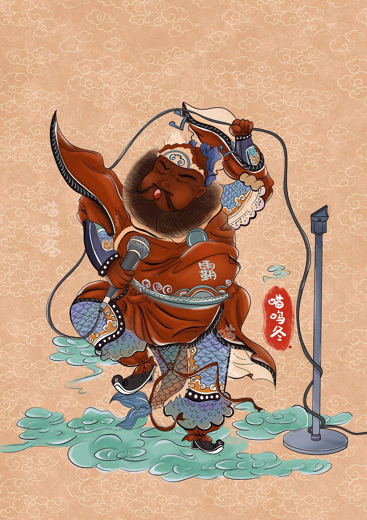 新年春节 趣味唛霸门神