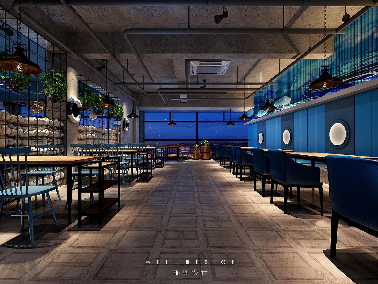 海鲜餐厅|空间|其他空间|一九九二效果图 - 原创作品 - 站酷 (ZCOOL)