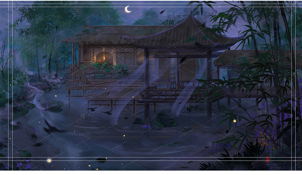 古风场景林中小屋