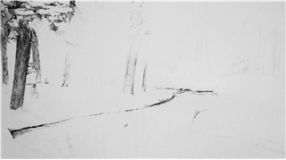 王F写实钢笔画《雪河》作画步骤（图ZMjA2NzI3NjQ=） - 绘画 - 站酷设计师王F_原创素材 - 站酷ZCOOL