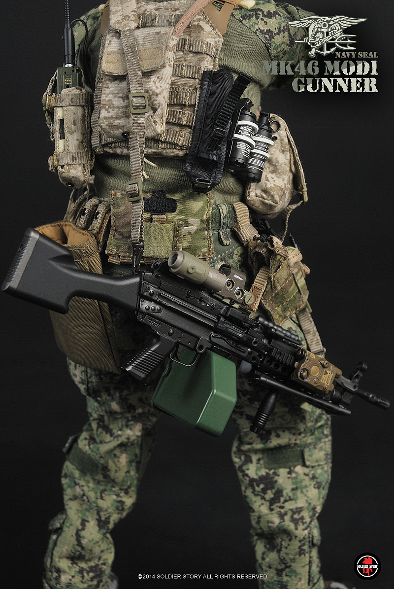 soldierstory美国海军海豹突击队mk46mod1机枪手