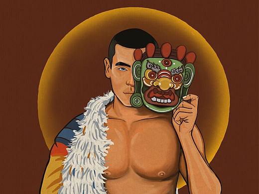 藏族男子（个人主页-ZNTY5NzYxMTI=） - 创作习作 - 站酷设计师Dino烤鱼原创素材 - 站酷ZCOOL