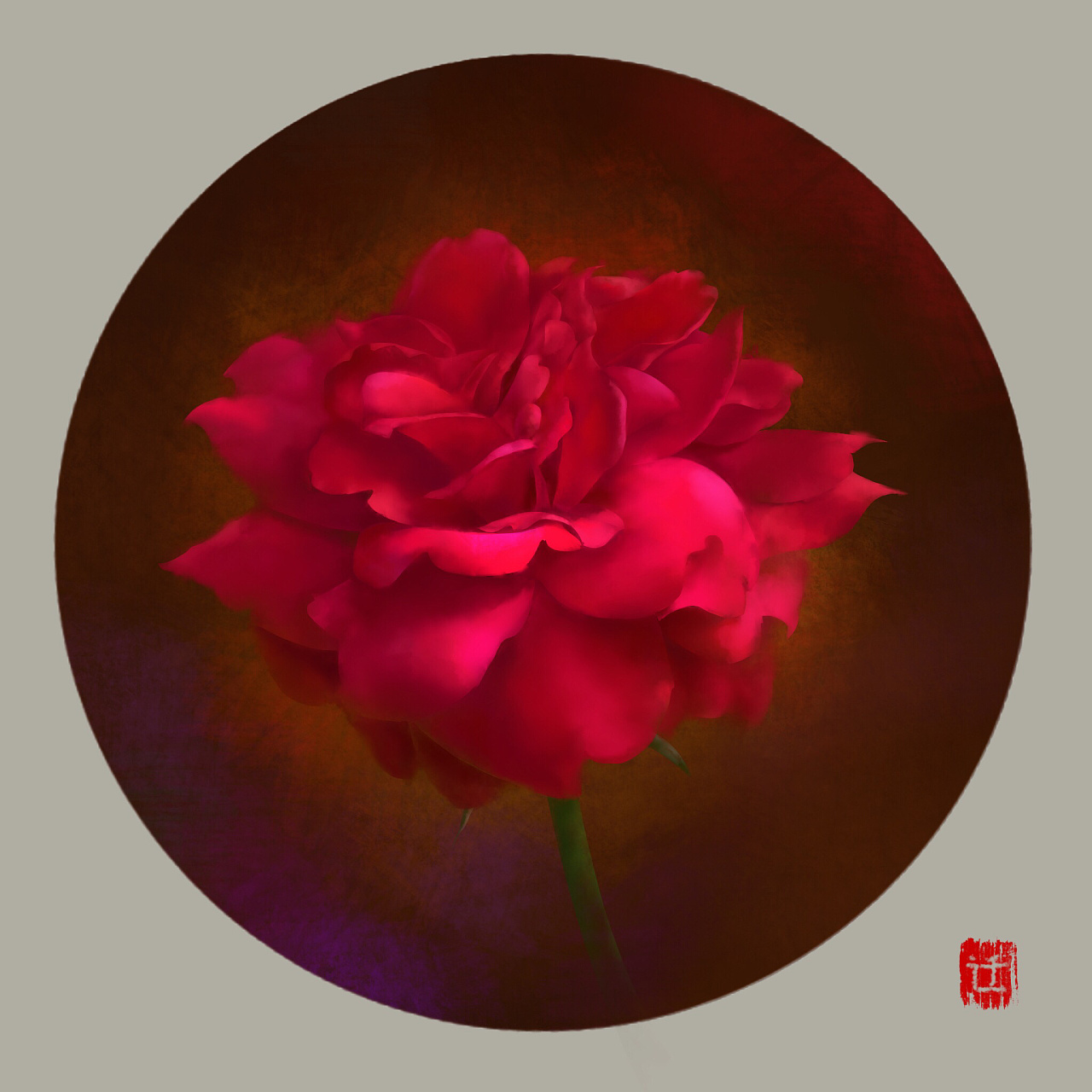 i pad厚涂~月季花|插画|创作习作|rick迁 - 原创作品 - 站酷 (zcool)