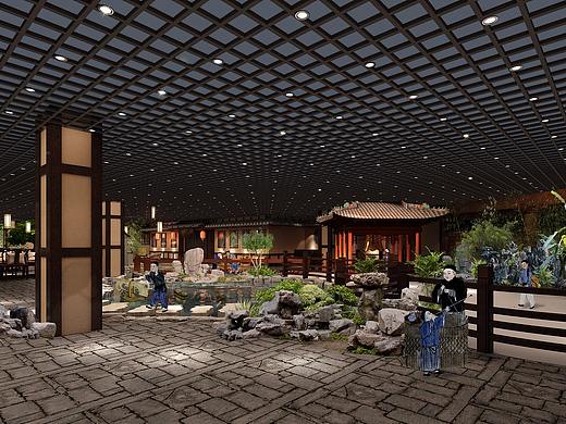 1992效果图-复古中式餐饮效果图案例