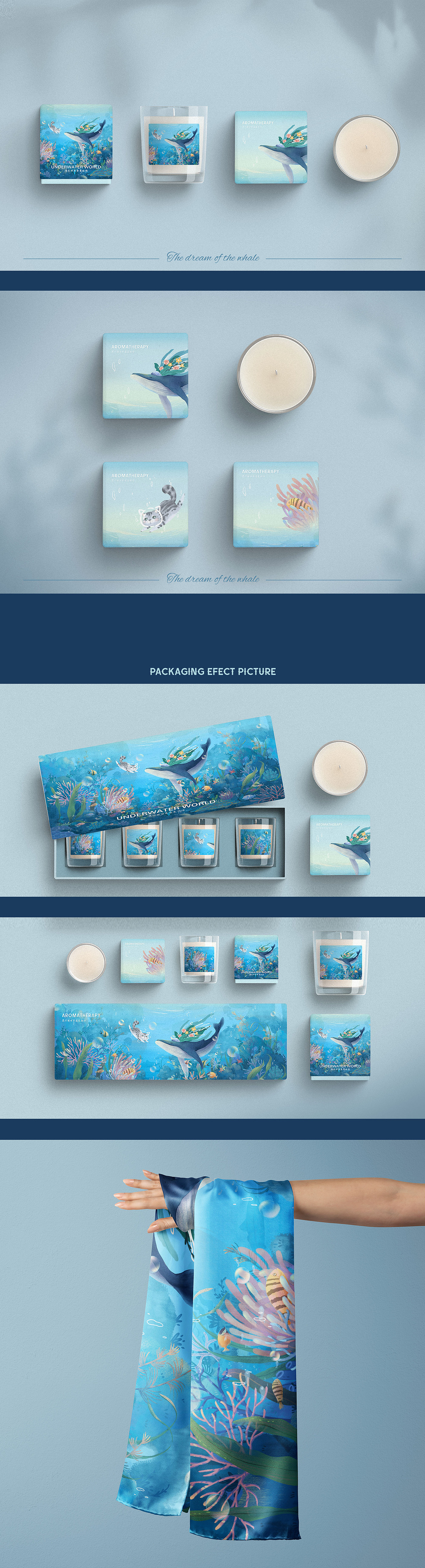 包装插画 香薰化妆品礼盒包装设计—海底世界（图ZMjM2MDUzNzEy） - 商业插画 - 站酷设计师wana勺子原创素材 - 站酷ZCOOL