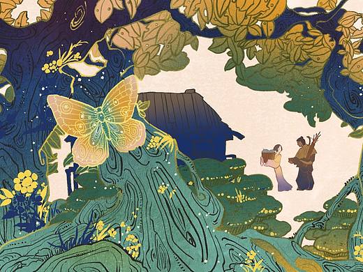 国风插画 嫦娥奔月