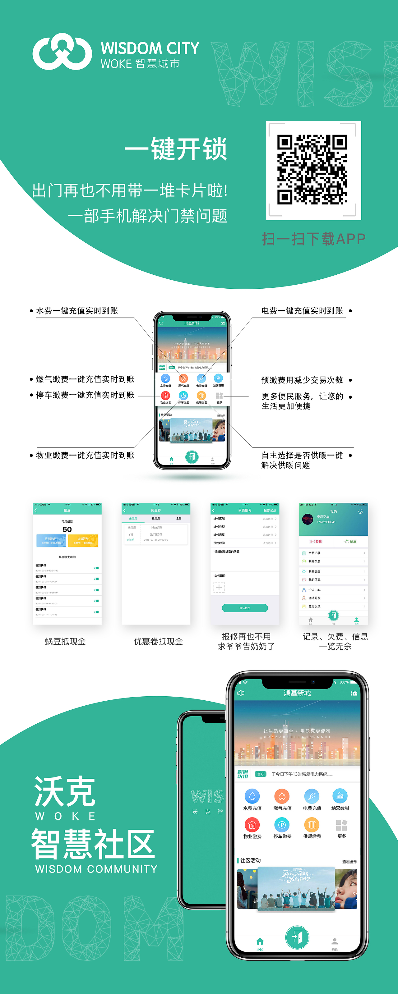 沃克智慧社区易拉宝（图ZMTIyNTY3NTg0） - 海报 - 站酷设计师设计师羽原创素材 - 站酷ZCOOL