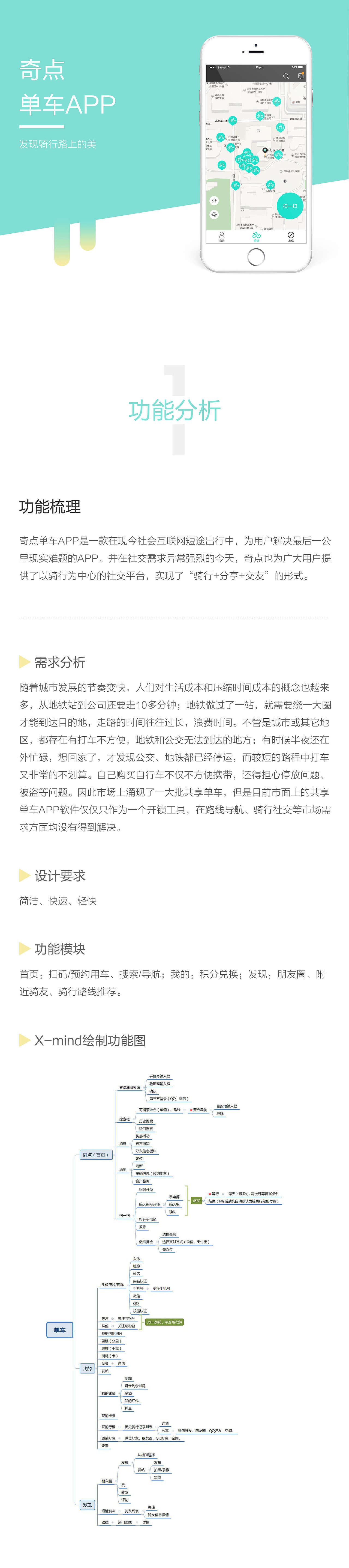 共享单车APP界面