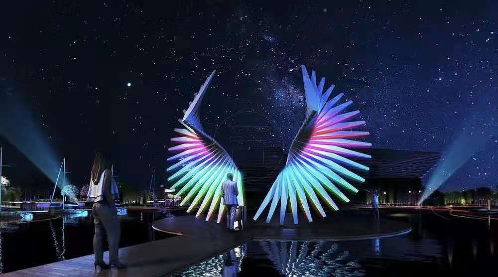 体感互动游戏装置发光翅膀大型体感翅膀亮化装置（图ZMjcxMzU5Njky） - 人机交互 - 站酷设计师南京慧极光科技原创素材 - 站酷ZCOOL