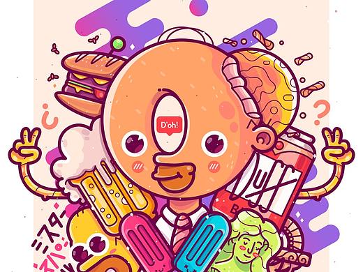 创意插画——嘻哈风