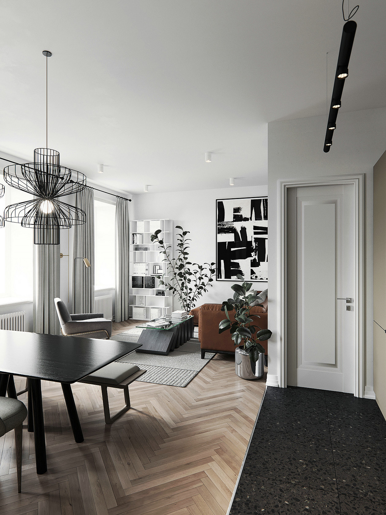 北欧风格效果图表现|空间|室内设计|蟹老板丶 - 原创作品 - 站酷 (ZCOOL)