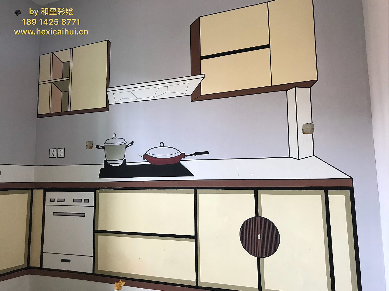 新中式样板房彩绘|插画|新锐潮流插画|和玺彩绘 - 原创作品 - 站酷