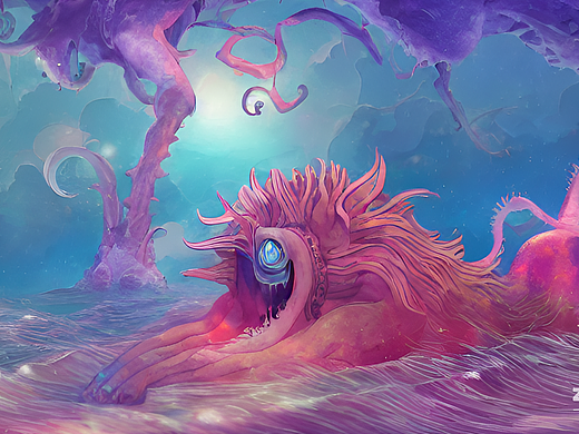 #AI创作实验室#海底、沙尘、梦幻、奇兽