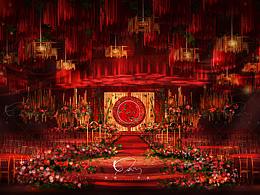 婚礼手绘十月红带着希望我来了——让我们见画如面