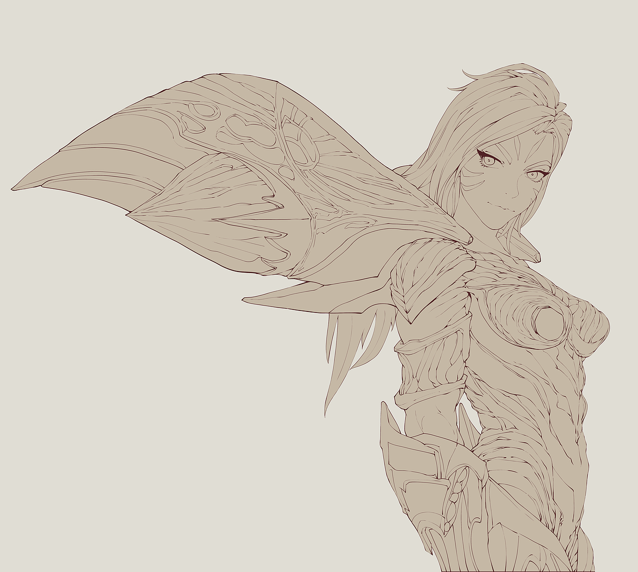 英雄联盟同人线稿练习（图ZMjczMjI4MzM2） - 创作习作 - 站酷设计师爱画画的浮士德原创素材 - 站酷ZCOOL