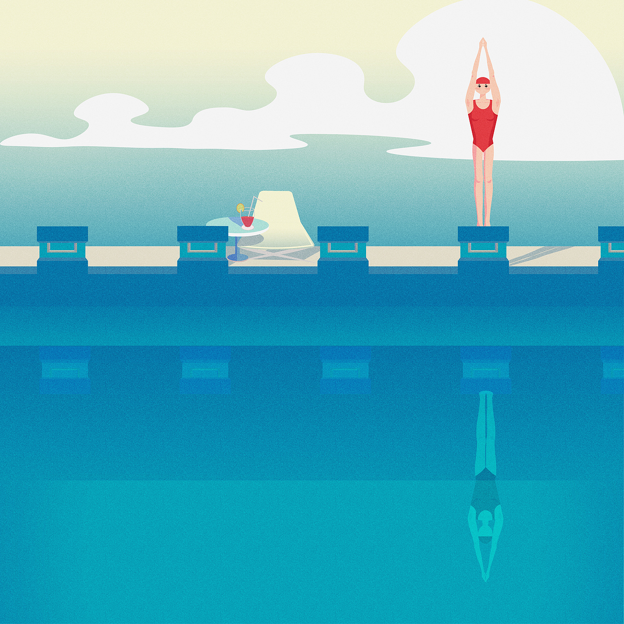 swim（图ZMTgyMzkyNjk2） - 商业插画 - 站酷设计师窝瓜在钢筋水泥原创素材 - 站酷ZCOOL