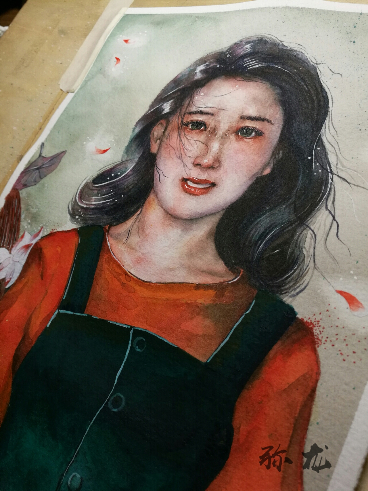 这张水彩人物有些难度