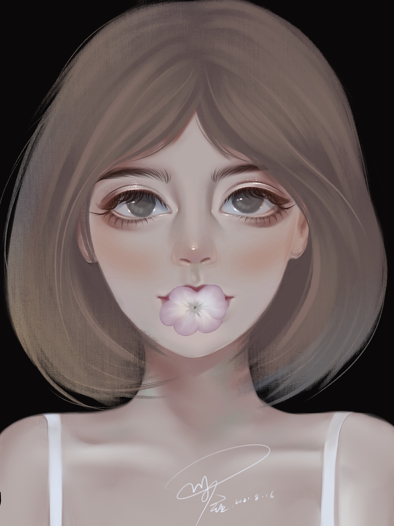 Ipad人像小练习（图ZMjg1ODQ1NTcy） - 其他 - 站酷设计师渔小汐原创素材 - 站酷ZCOOL