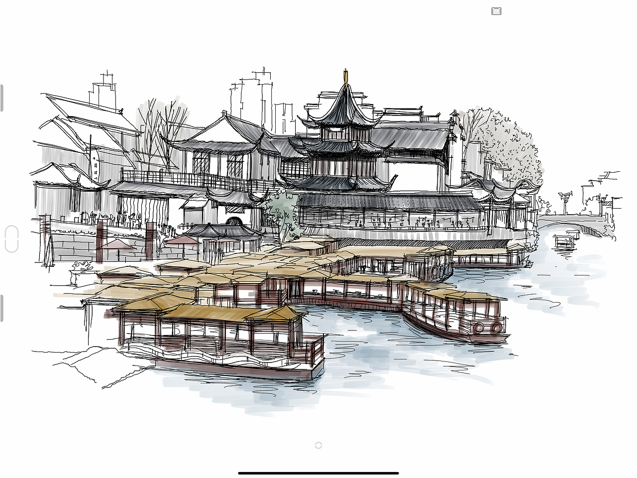 网红南京 | 夫子庙-秦淮风光|插画|概念设定|交子先生_原创作品-站酷