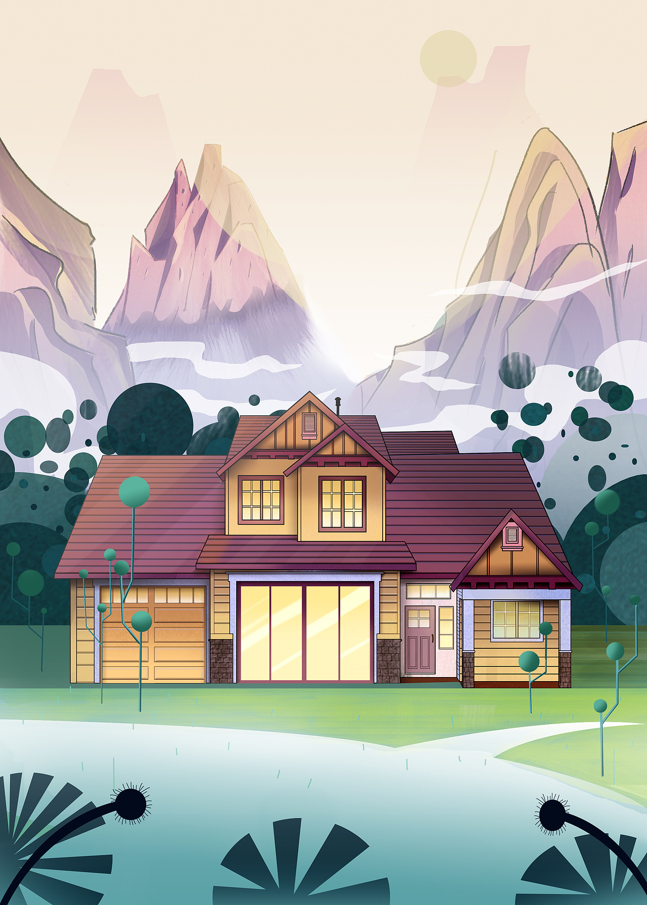 建筑插画（图ZMjE3Nzg1Mjk2） - 创作习作 - 站酷设计师forever320原创素材 - 站酷ZCOOL