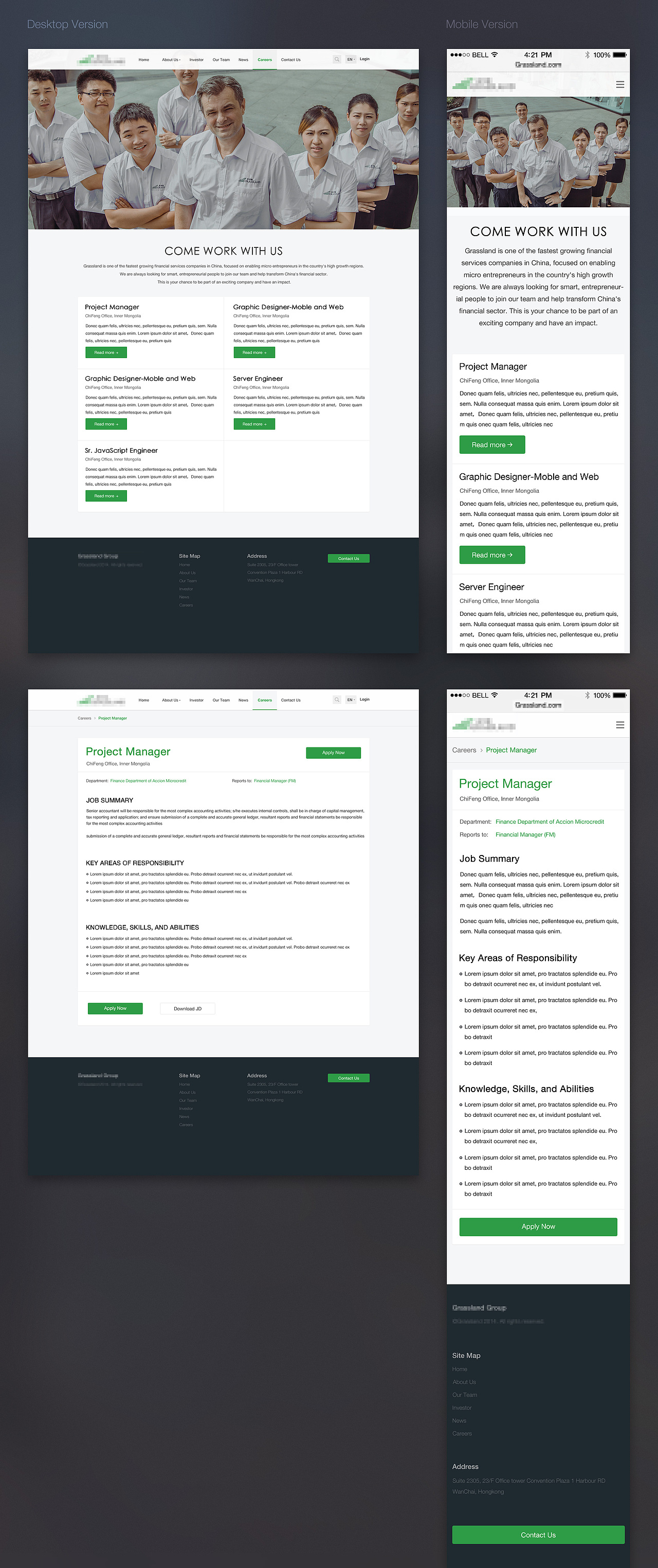 Microfinance Website Desktop and Mobile Version（图ZMjU2MjE1Njg=） - 企业官网 - 站酷设计师DavidYang原创素材 - 站酷ZCOOL