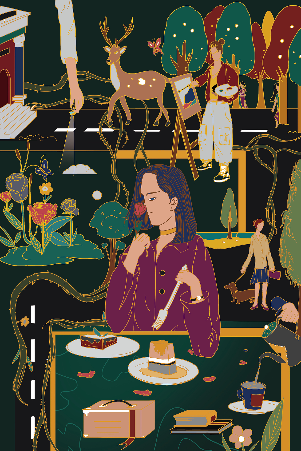 两个比特丘（图ZMjc0OTUwNzY0） - 商业插画 - 站酷设计师艺青illustration原创素材 - 站酷ZCOOL